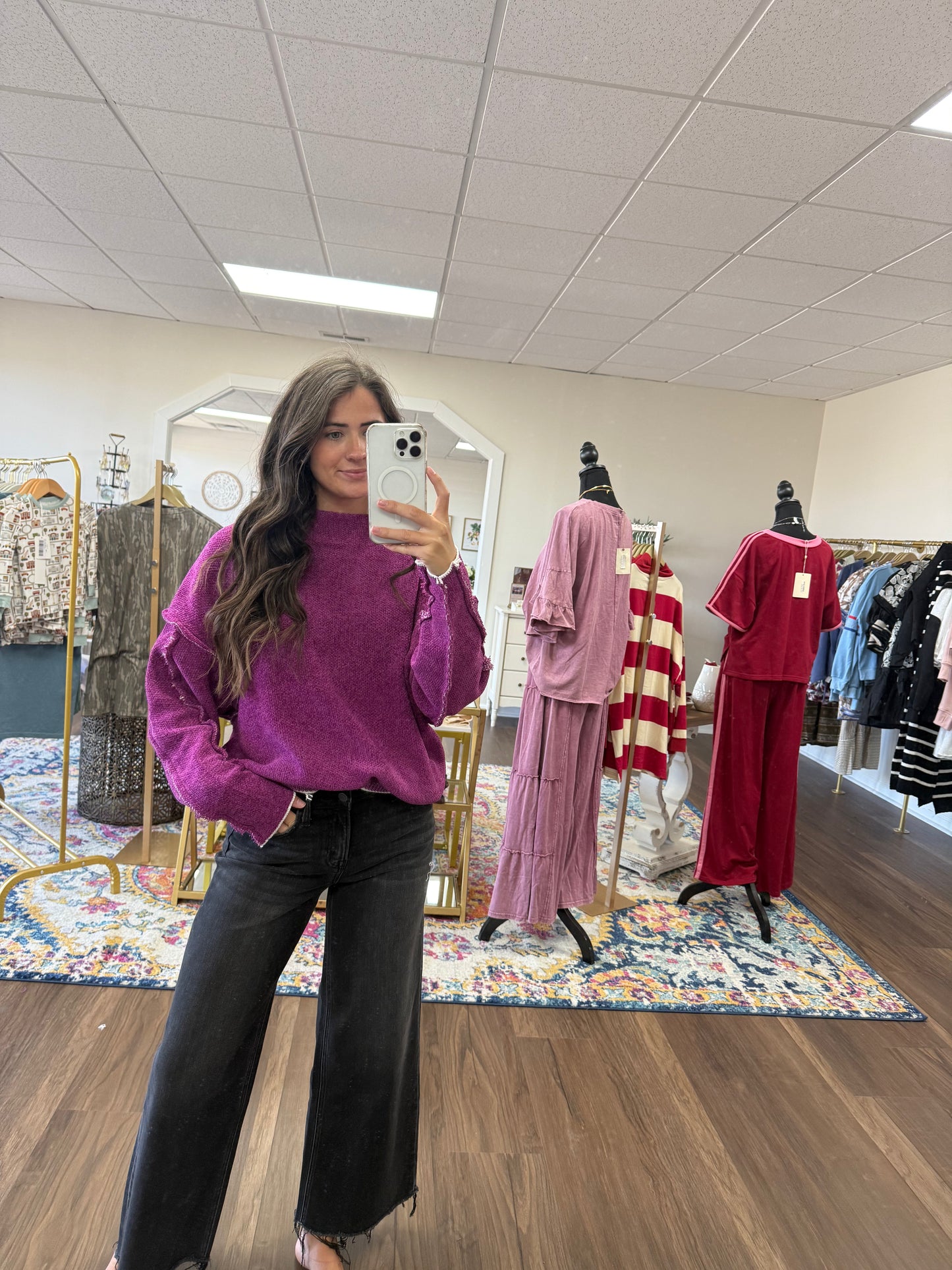 Mollie Sweater in Plum
