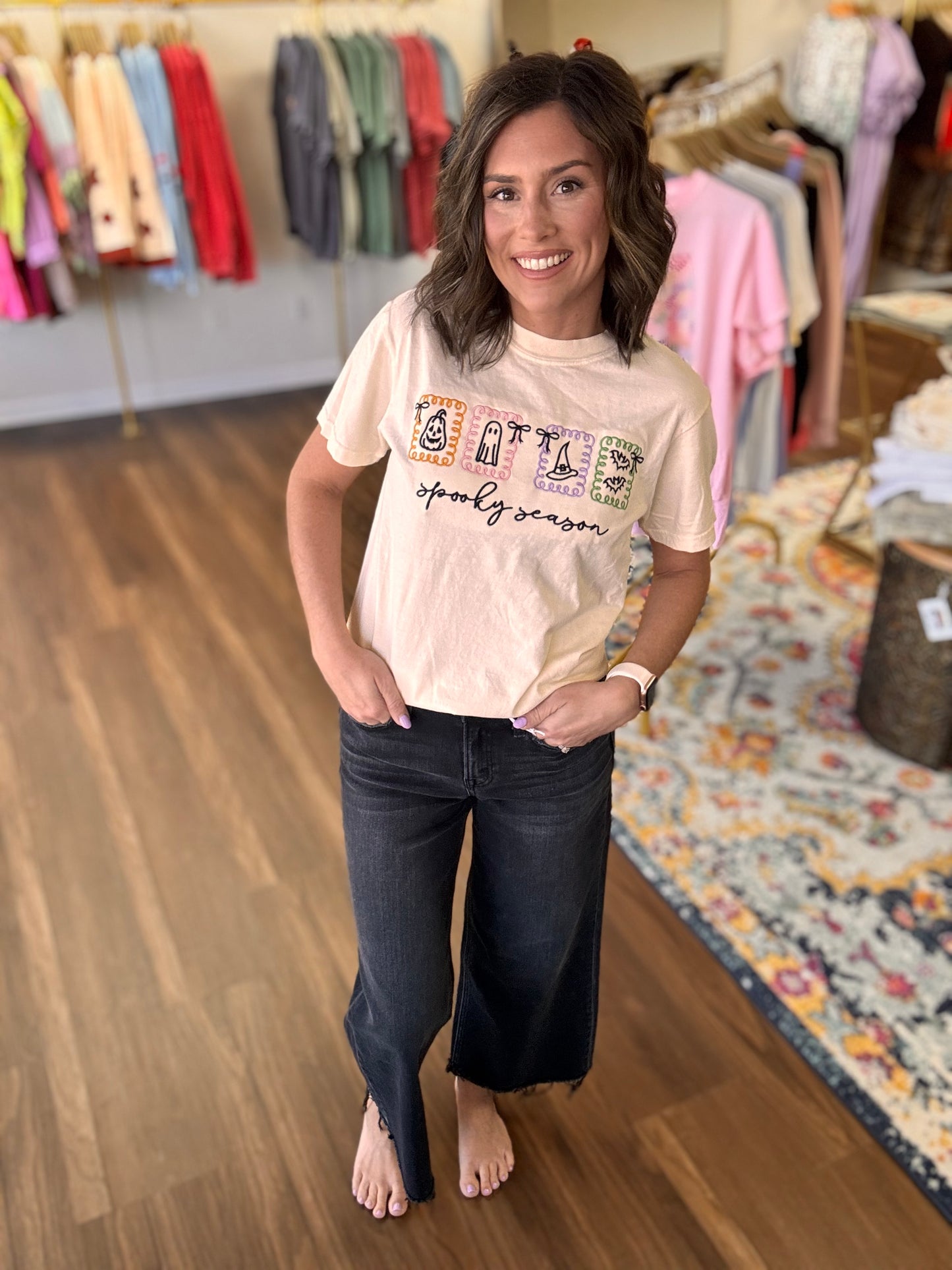 Spooky Season Embroidered T-Shirt