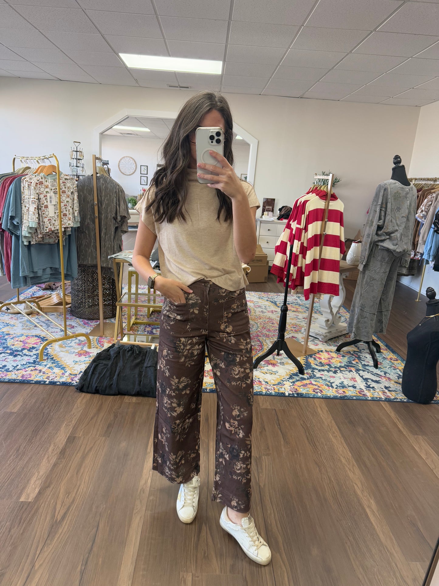 Fall Floral Pants