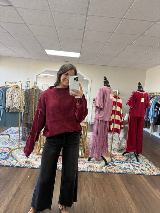 Mollie Sweater in Cabernet