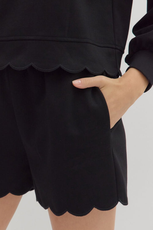 Rosie Scalloped Shorts Set