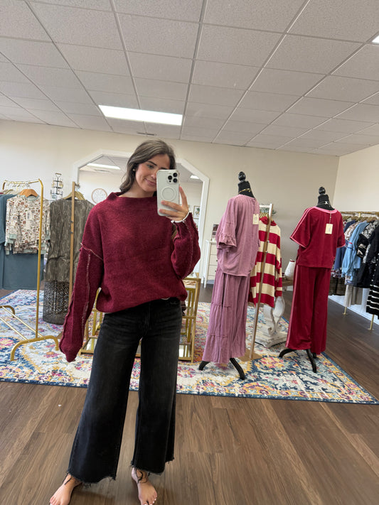 Mollie Sweater in Cabernet