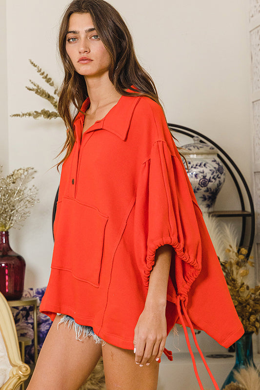 Oversized Remi Top in Red