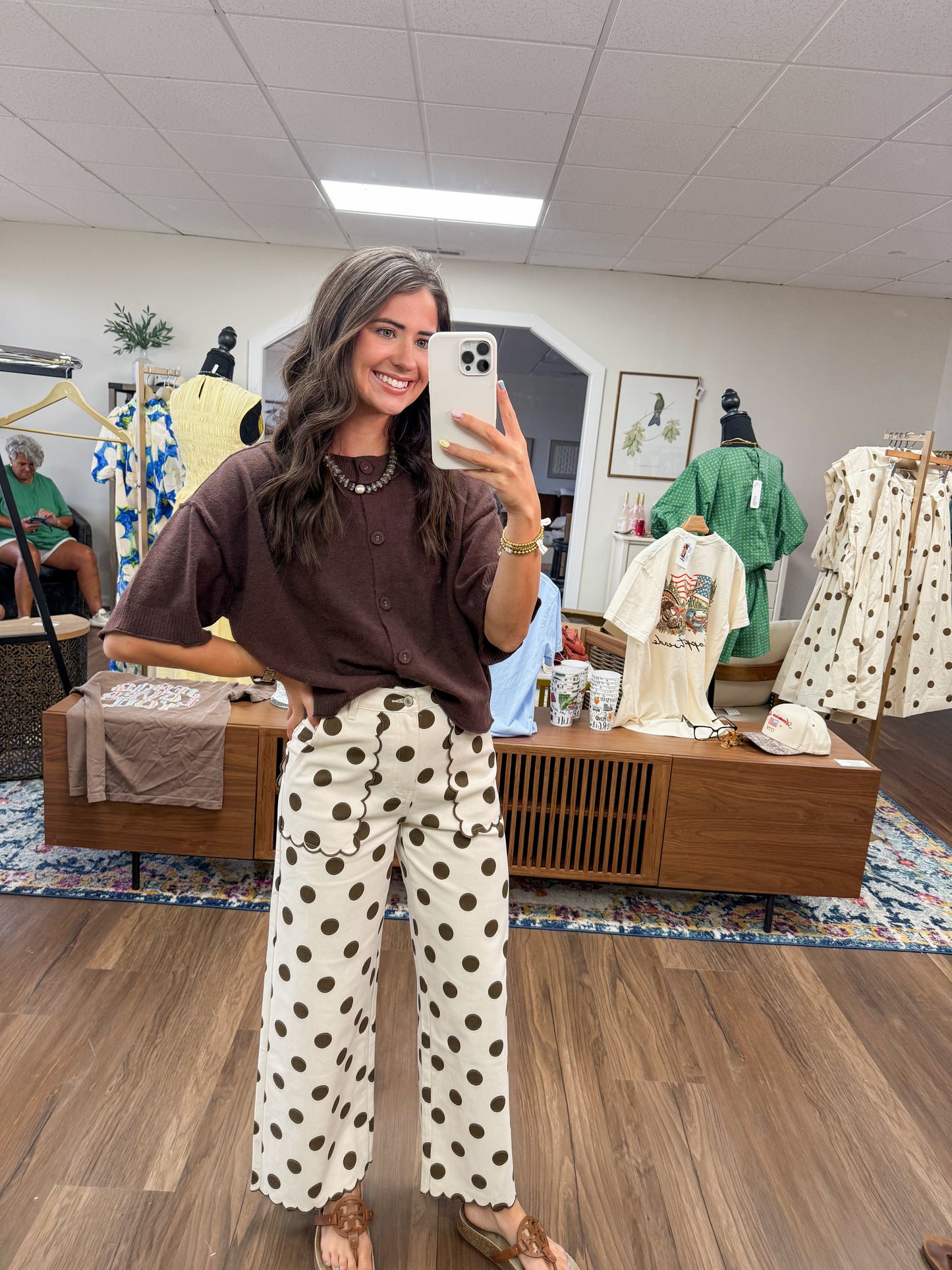 Mineral Washed Polka Dot Pants