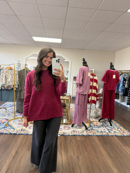 Peyton Sweater in Cabernet