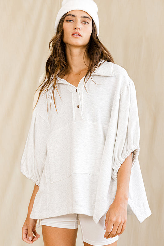 Oversized Remi Top in Grey