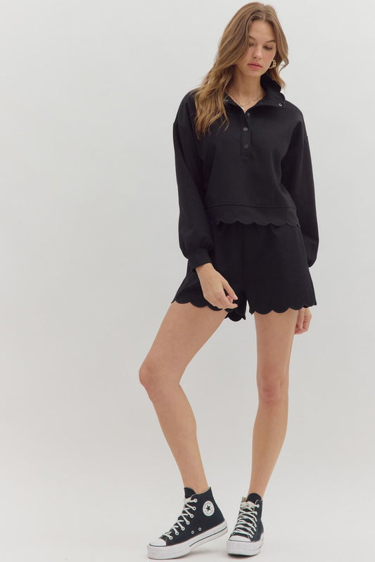 Rosie Scalloped Shorts Set